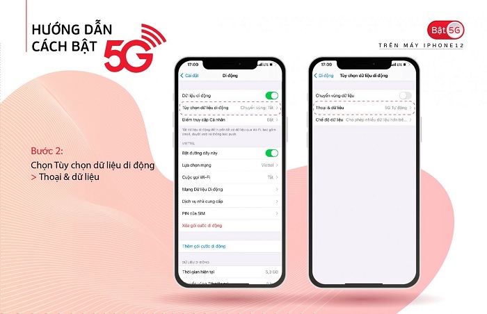 Hướng dẫn bật 5G trên máy Iphone